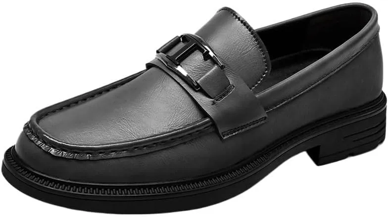 Men Oxford Dress Shoes Vegan Leather Tuxedo Slip On Plain Toe Casual Low Top Shoe