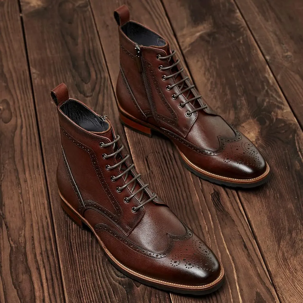 Men's Casual Oxford Boots Chukka Dress Boots for Men