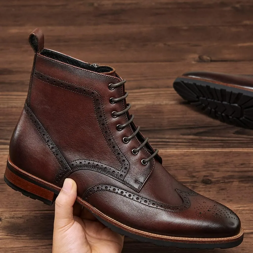 Men's Casual Oxford Boots Chukka Dress Boots for Men