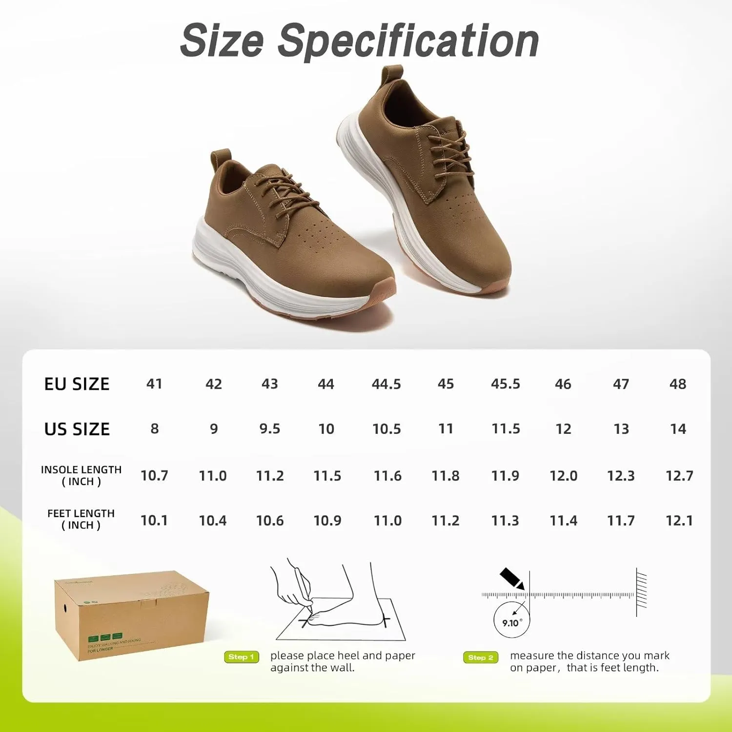 Men's Orthopedic Leather Dress Shoes: Casual Arch Support Plantar Fasciitis Orthotic Walking Business Oxford, Comfortable High Arch Golf Tennis Work Sneakers for Foot Heel Pain Relief