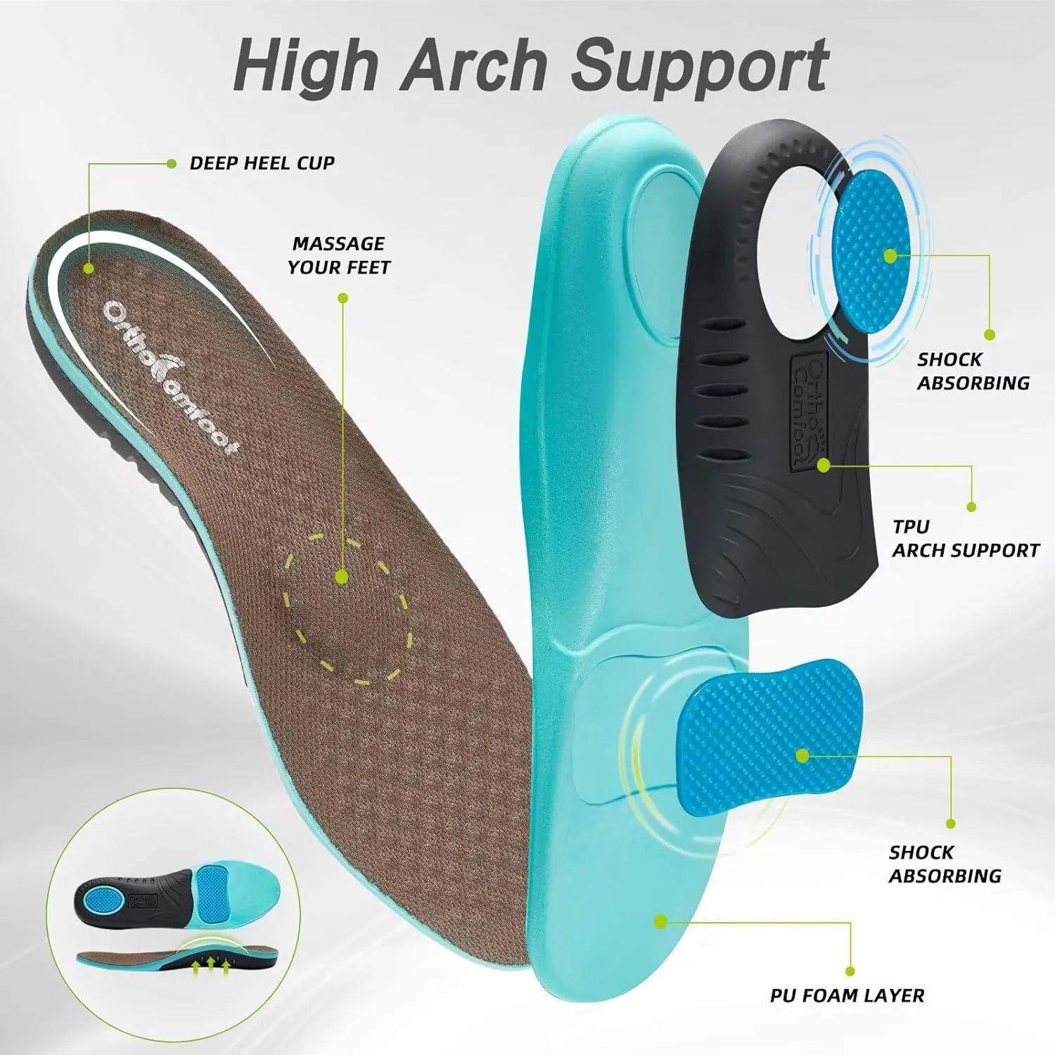 Men's Orthopedic Leather Dress Shoes: Casual Arch Support Plantar Fasciitis Orthotic Walking Business Oxford, Comfortable High Arch Golf Tennis Work Sneakers for Foot Heel Pain Relief