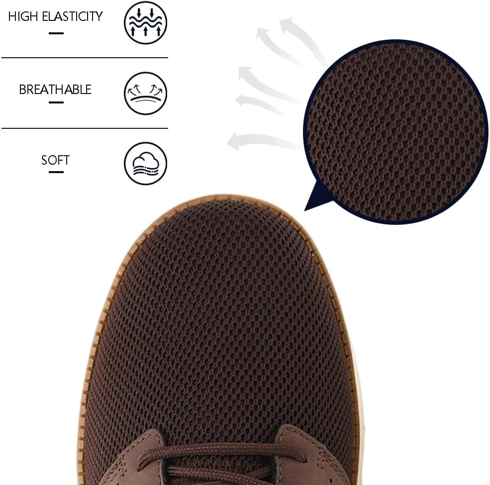 Mens Shoes Men's Fashion Dress Mesh Sneakers Men Walking Business Oxfords Lace-Up Shoes for Men Footwear