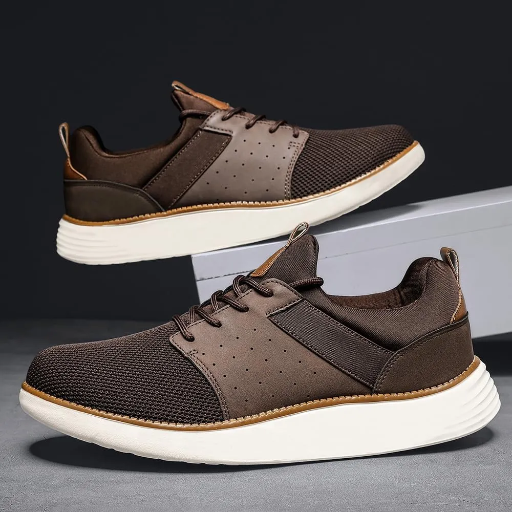 Mens Shoes Men's Fashion Dress Mesh Sneakers Men Walking Business Oxfords Lace-Up Shoes for Men Footwear