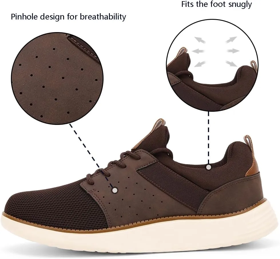 Mens Shoes Men's Fashion Dress Mesh Sneakers Men Walking Business Oxfords Lace-Up Shoes for Men Footwear