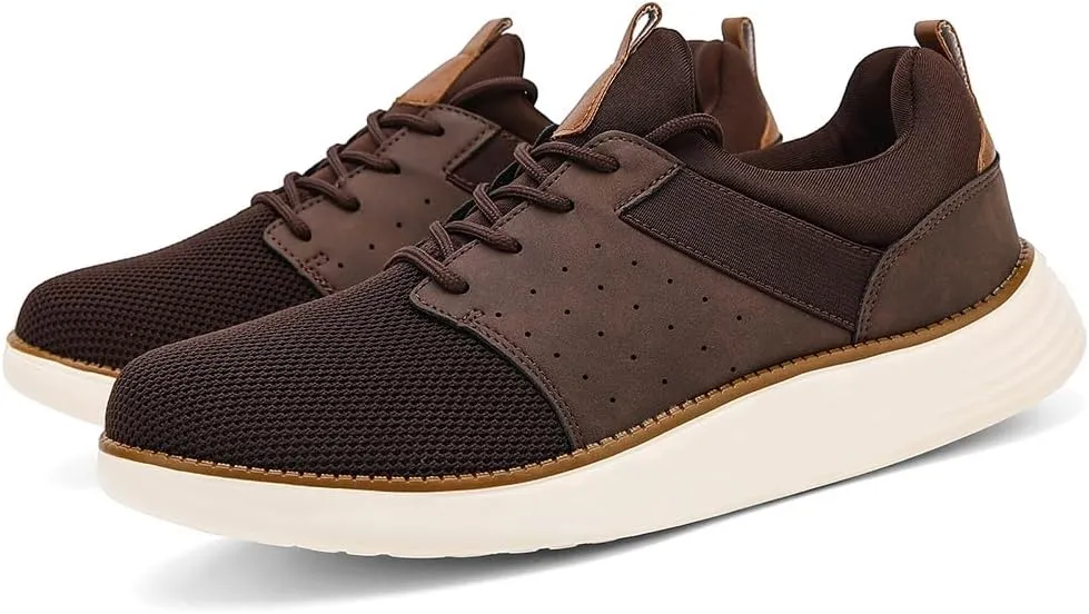 Mens Shoes Men's Fashion Dress Mesh Sneakers Men Walking Business Oxfords Lace-Up Shoes for Men Footwear