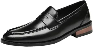 Men's Slip-On Oxford Shoes, Classic Formal Dress Shoes for Business & Wedding