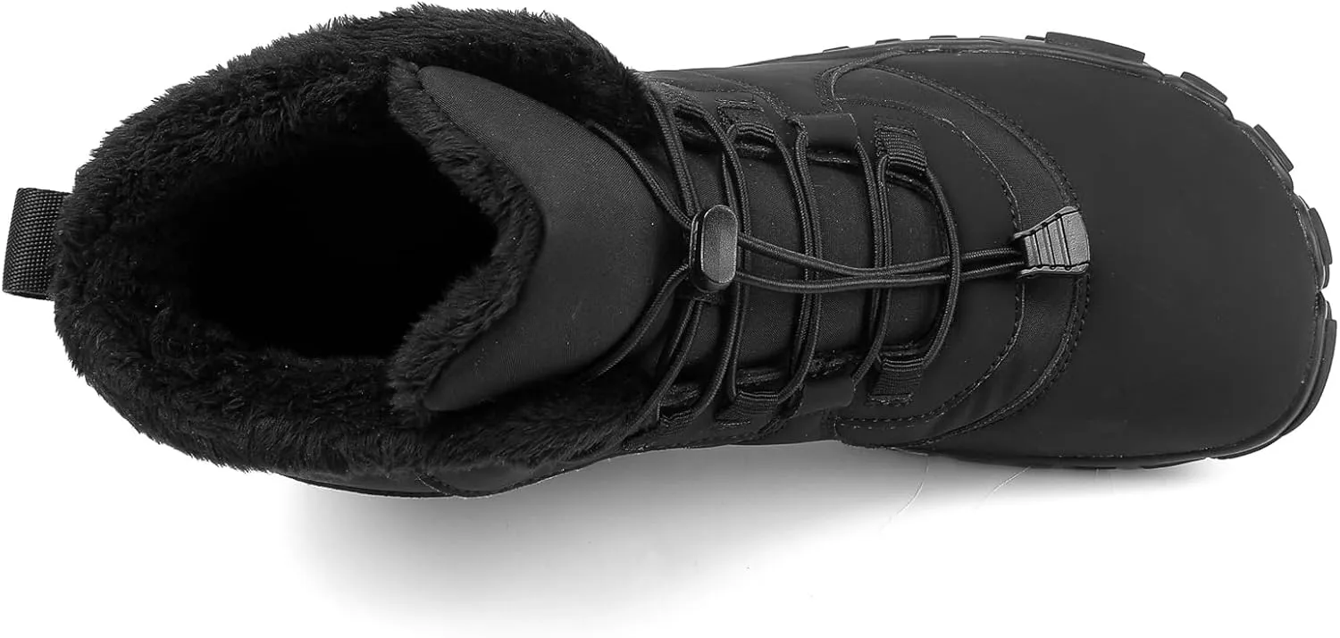 Mens Womens Hike Barefoot Minimalist Shoes Winter Footwear Zero Drop Sole Wide Toe Box Waterproof Hiking Boots Women Warm and comfortable