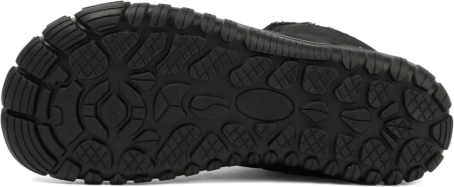 Mens Womens Hike Barefoot Minimalist Shoes Winter Footwear Zero Drop Sole Wide Toe Box Waterproof Hiking Boots Women Warm and comfortable
