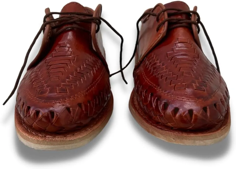 Mexico en la Piel: Handcrafted Men's Genuine Leather Lace-Up Huarache Sandals Shoes - Versatile & Durable
