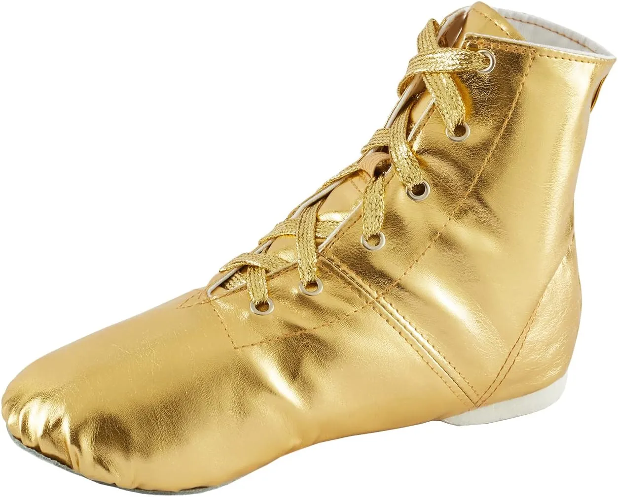missfiona Jazz Shoes for Woman Canvas Dance Boots Split Sole Ballroom Dancing Flat