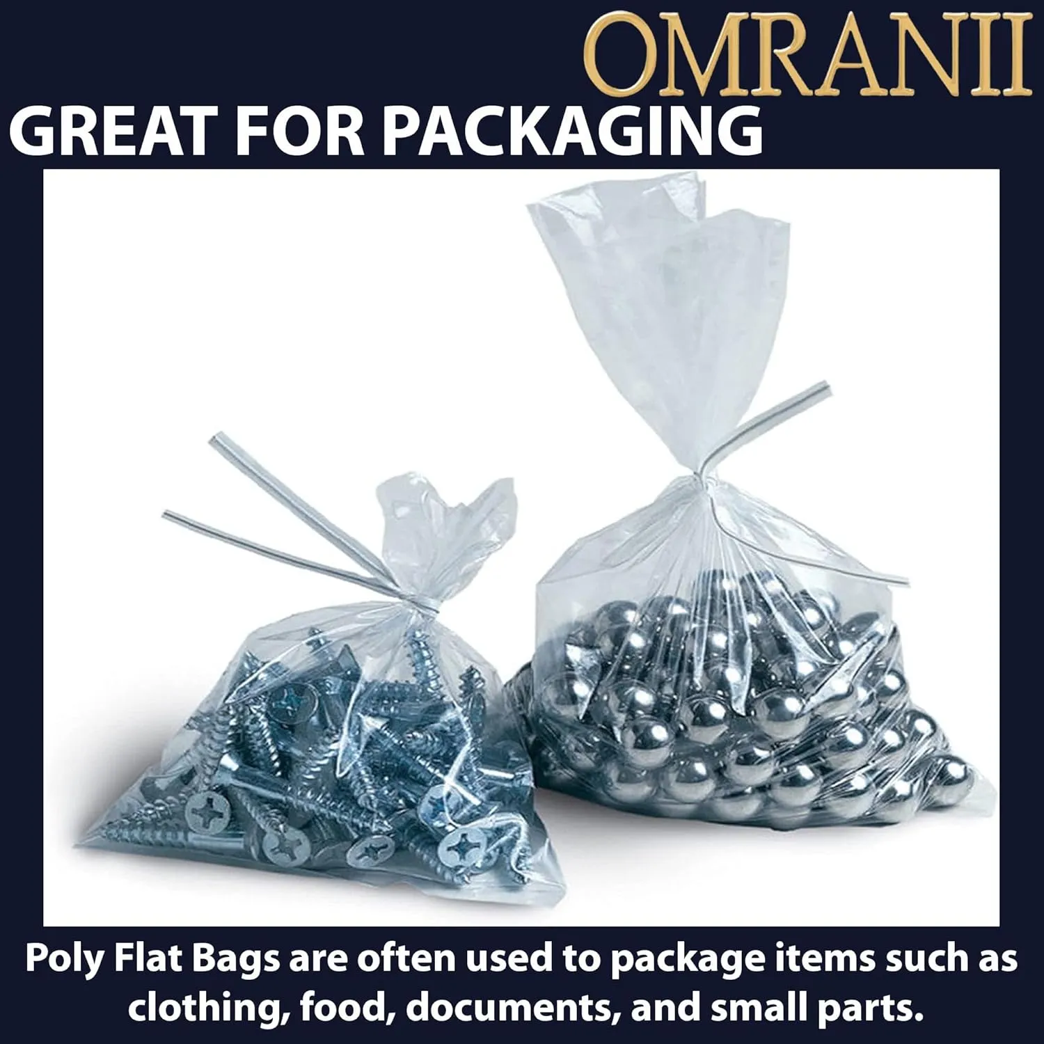 Multiple Sizes Clear Flat Poly Bags, 2Mil 6" X 10" & 100 Bags | Low-Density Polyethylene (LDPE), Flat Open Top Plastic Packaging Packing | Flexible and Durable Plastic Bags