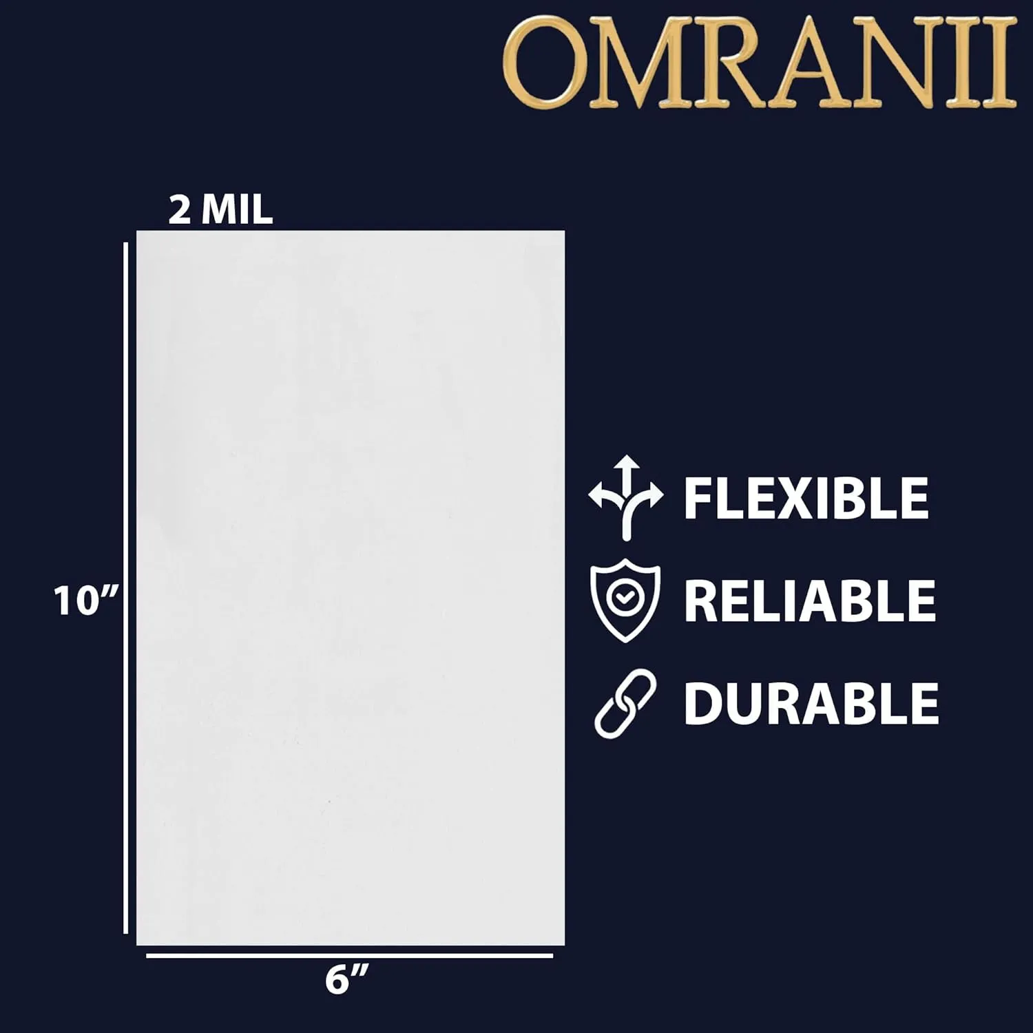 Multiple Sizes Clear Flat Poly Bags, 2Mil 6" X 10" & 100 Bags | Low-Density Polyethylene (LDPE), Flat Open Top Plastic Packaging Packing | Flexible and Durable Plastic Bags