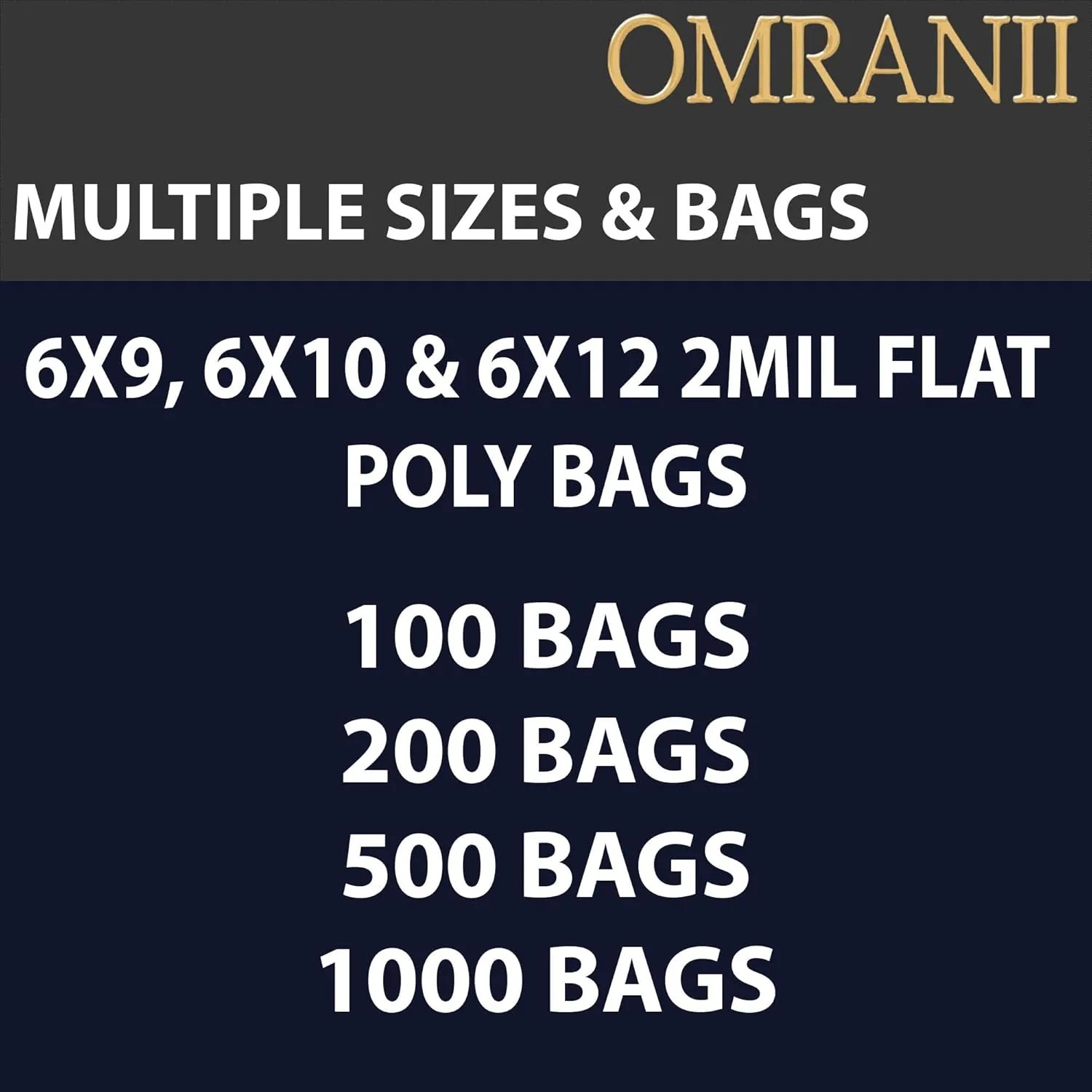 Multiple Sizes Clear Flat Poly Bags, 2Mil 6" X 10" & 100 Bags | Low-Density Polyethylene (LDPE), Flat Open Top Plastic Packaging Packing | Flexible and Durable Plastic Bags