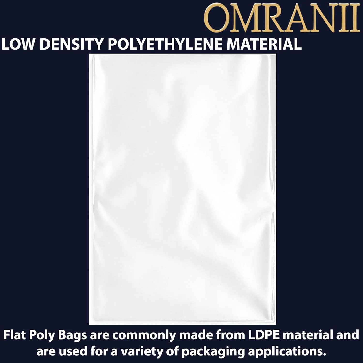Multiple Sizes Clear Flat Poly Bags, 2Mil 6" X 10" & 100 Bags | Low-Density Polyethylene (LDPE), Flat Open Top Plastic Packaging Packing | Flexible and Durable Plastic Bags