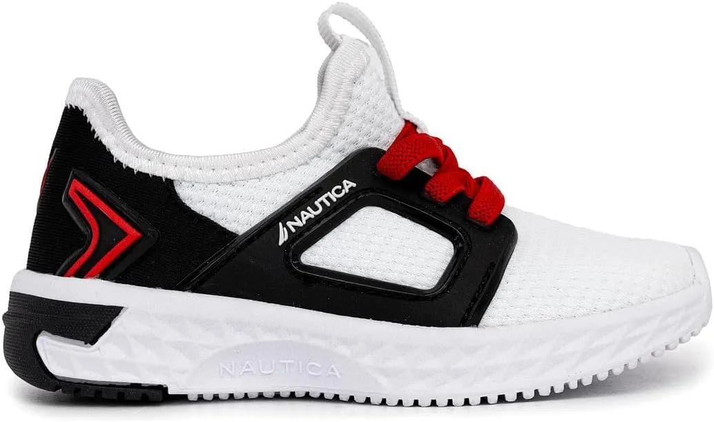 Nautica Kids Athletic Slip-On Sneakers - Comfortable Bungee Running Shoes for Boys and Girls - Stylish and Supportive Footwear for Active Kids (Big Kid/Little Kid/Toddler)