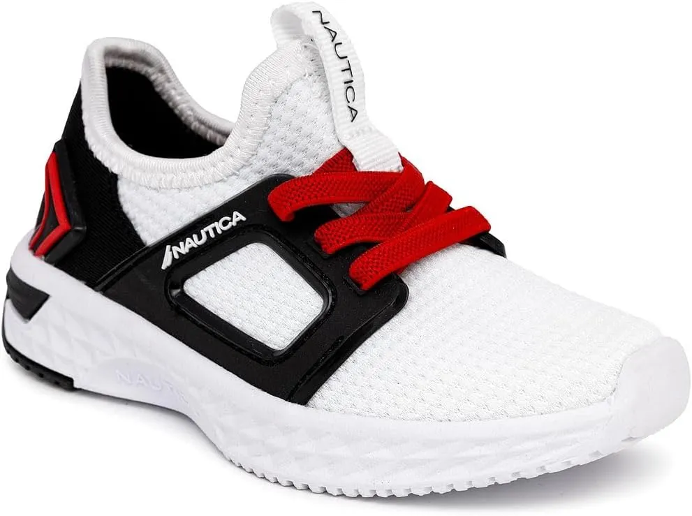 Nautica Kids Athletic Slip-On Sneakers - Comfortable Bungee Running Shoes for Boys and Girls - Stylish and Supportive Footwear for Active Kids (Big Kid/Little Kid/Toddler)