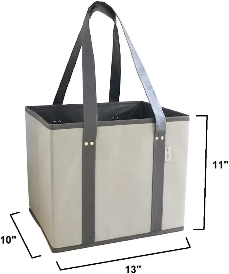 Ocean Tides Shopping Bags; Reinforced, Premium, Stand Up, Heavy Duty, Collapsible Foldable