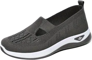 Orthopedic Shoes for Women，Breathable Comfort Wear Orthowear Walking Shoes，Cushionaire Wide Width Sneakers Diabetic Arch Support Sneakers Soft Slip On Shoe Comfortable