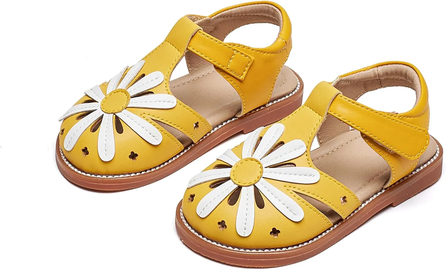 Otter MOMO Girls Open Toe Princess Flat Sandals with Comfort Sole Summer Sandals
