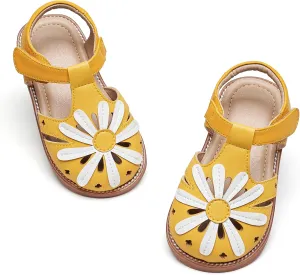 Otter MOMO Girls Open Toe Princess Flat Sandals with Comfort Sole Summer Sandals