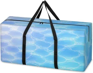 Oversized Moving Bags Geometric Sea Water Waterproof Storage Totes Large Storage Bags for Clothes Packing Bags for Moving Travel & Clothes Storage