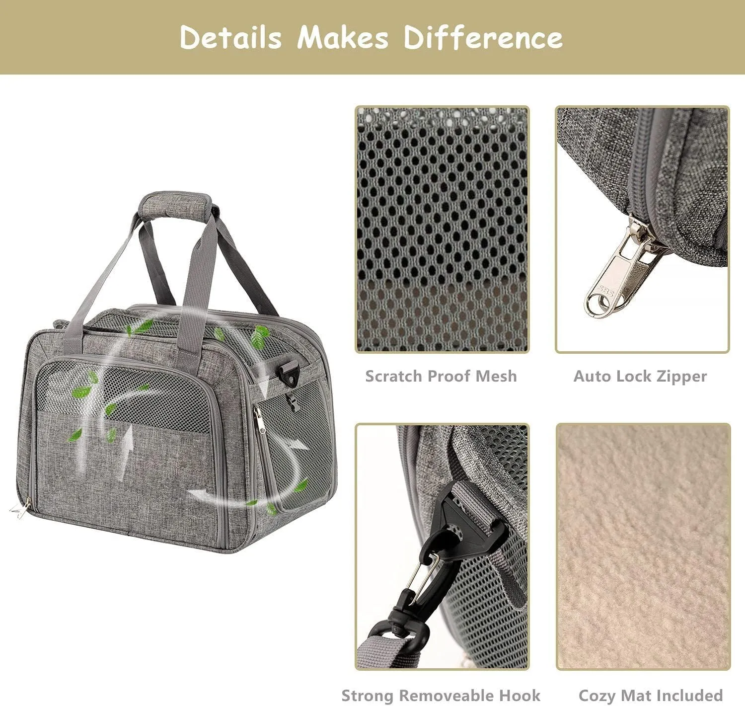 Pet Handbag Dog Portable Cat Bag Breathable Pet Supplies Messenger Bag(Yellow)