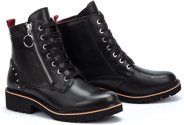 PIKOLINOS Flat Ankle Boots Leather Vicar for Woman