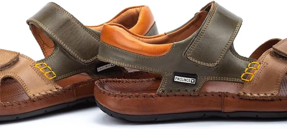 PIKOLINOS Flat Sandals Leather Tarifa for Man