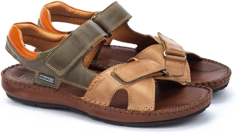 PIKOLINOS Flat Sandals Leather Tarifa for Man