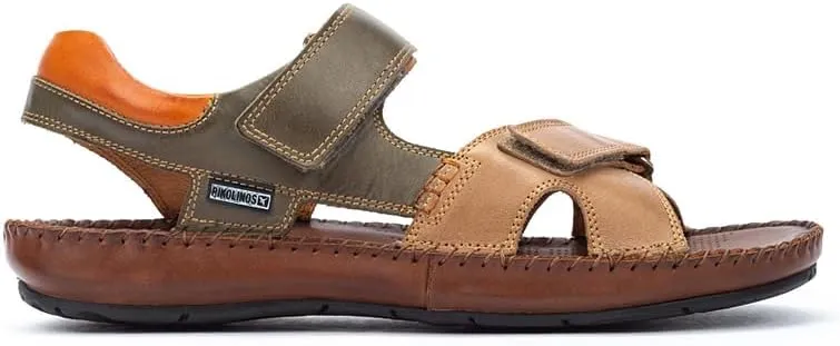 PIKOLINOS Flat Sandals Leather Tarifa for Man
