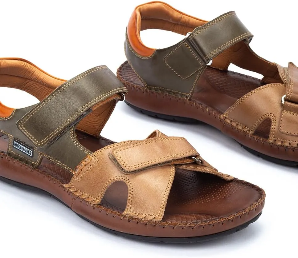 PIKOLINOS Flat Sandals Leather Tarifa for Man
