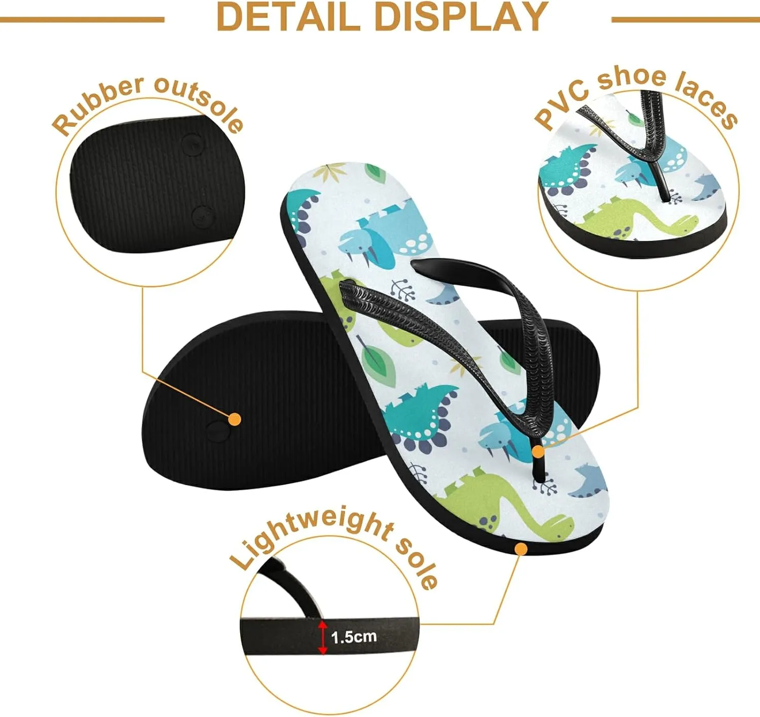 Poeticcity Flip Sandal Men Women Flip Flops for Hotel Spa Home Slippers Bedroom Travel S-XXL