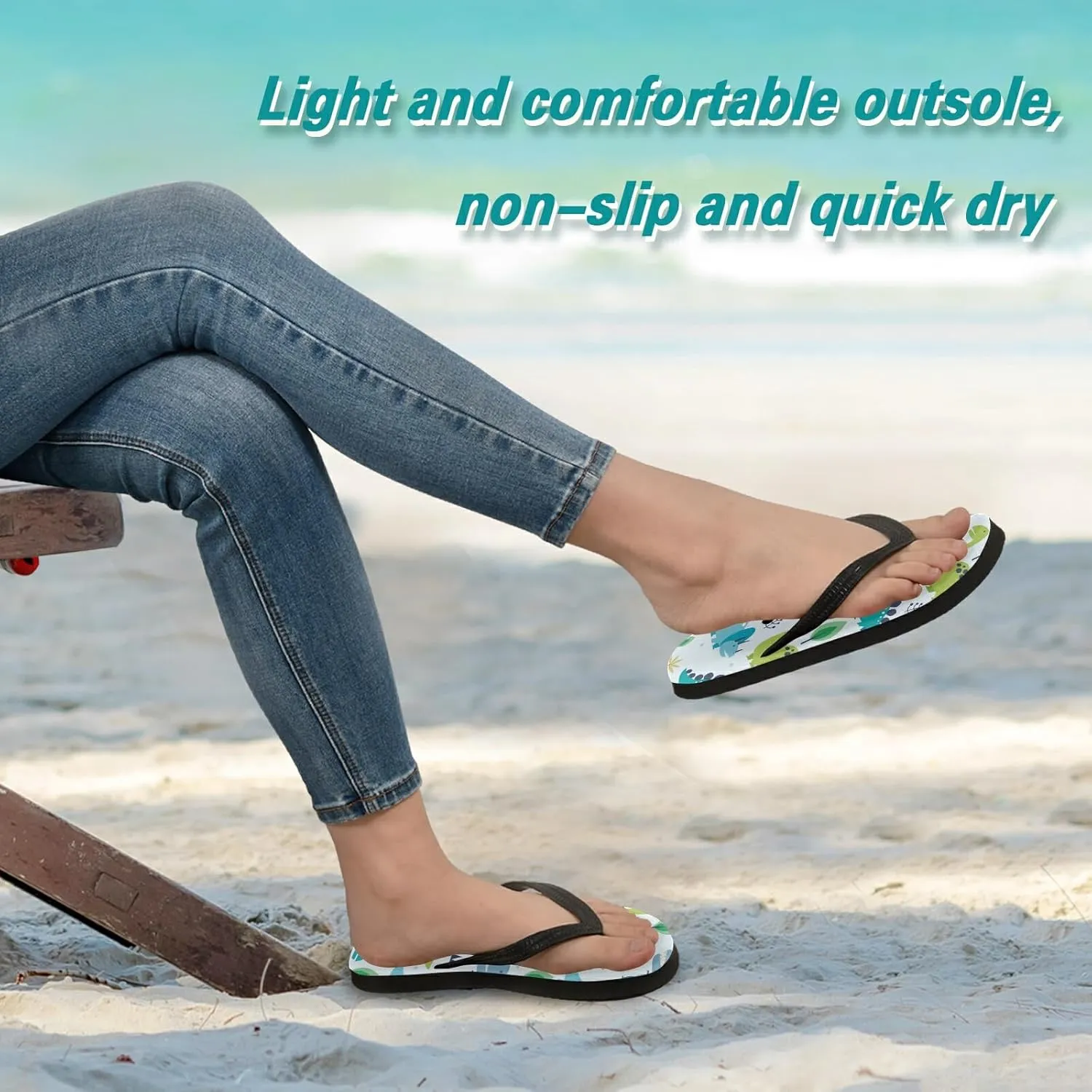 Poeticcity Flip Sandal Men Women Flip Flops for Hotel Spa Home Slippers Bedroom Travel S-XXL