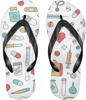 Poeticcity Flip Sandal Men Women Flip Flops for Hotel Spa Home Slippers Bedroom Travel S-XXL