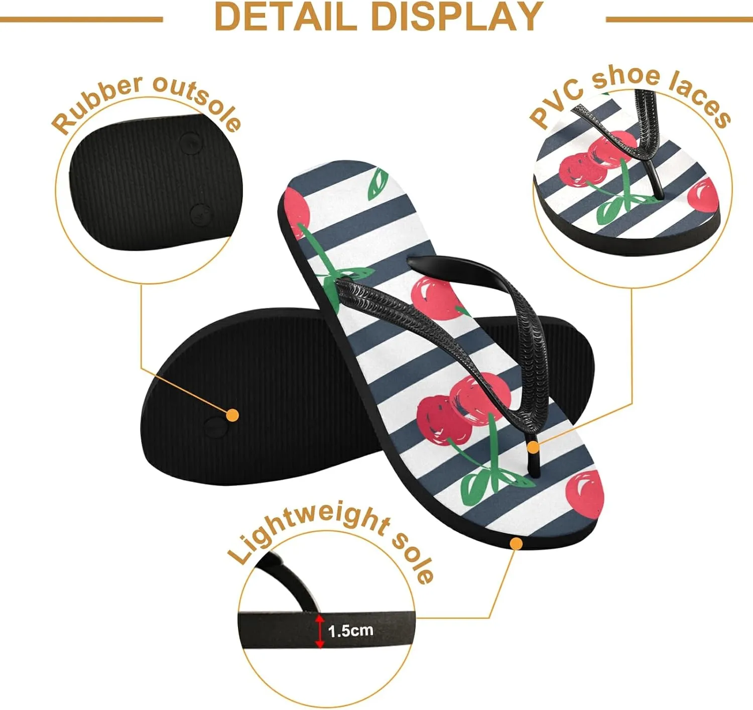 Poeticcity Flip Sandal Men Women Flip Flops for Hotel Spa Home Slippers Bedroom Travel S-XXL