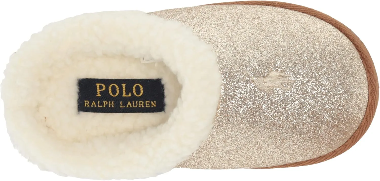 POLO RALPH LAUREN Boy's Charlotte Scuff Gld Glt/CRM Pp Sneaker