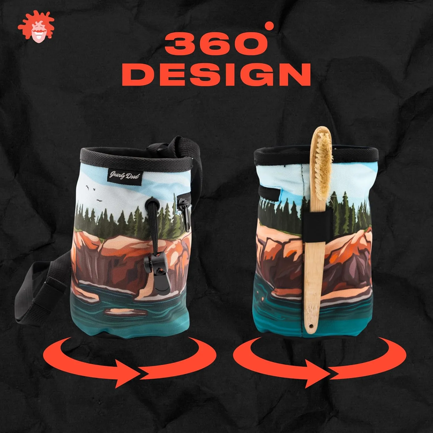 Rock Climbing Chalk Bag | for Outdoor, Gym, & Bouldering | Adjustable Waist Belt, Durable Drawstring Closure, & Zippered Pocket