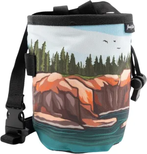 Rock Climbing Chalk Bag | for Outdoor, Gym, & Bouldering | Adjustable Waist Belt, Durable Drawstring Closure, & Zippered Pocket