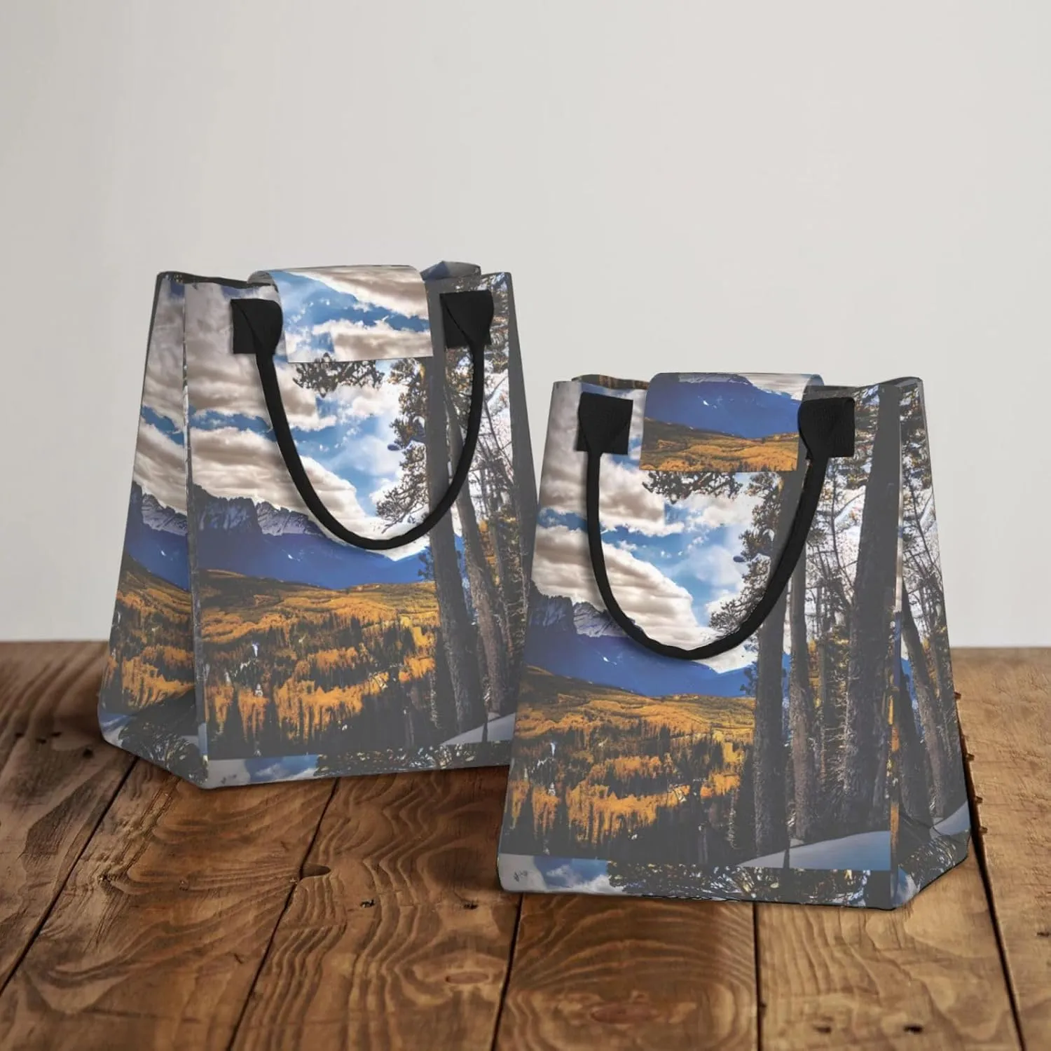 Rocky Mountain Range Reusable Lunch Box, Paper Bag Sandwich Carrier For Adults, Ideal For Office, Gym, Travel