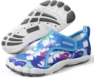 SEEKWAY Barefoot Water Shoes for Kids - Wide Toe Box and Quick-Dry Sand Shoes Toddler for Hiking Swim Beach Pool Kayak Sport Accessories, Camping Essentials Non-Slip for Boys Girls Sizes
