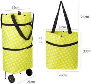 Shopping cart Large Capacity tug cart Supermarket Trolley Bag Household Portable tug Bag 2-Wheel Tote Bag Shopping Bag Foldable Grocery cart (Color : D)