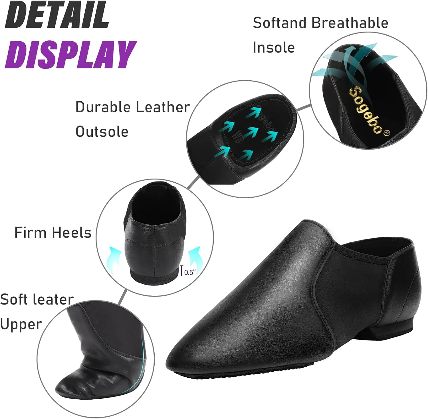 Split Sole Jazz Shoes for Women and Men's Dancing