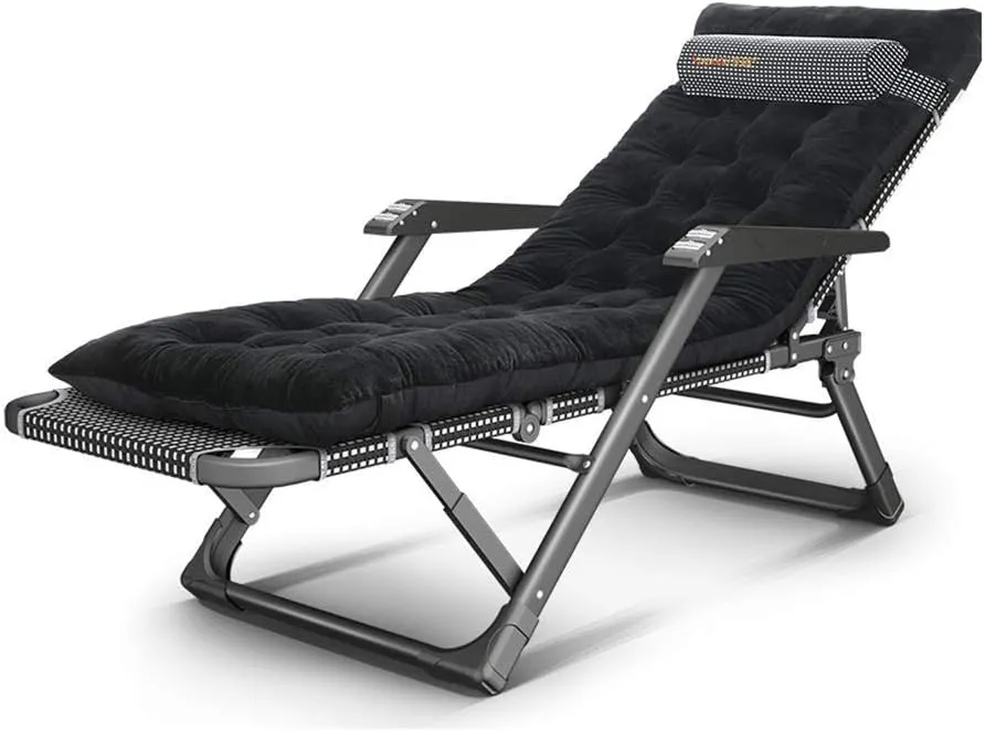 SunLoungers Foldable Lounge Chair Folding Lunch Break Lazy Couch Portable Leisure Balcony Adult Recliner Deck Collapsible Vision