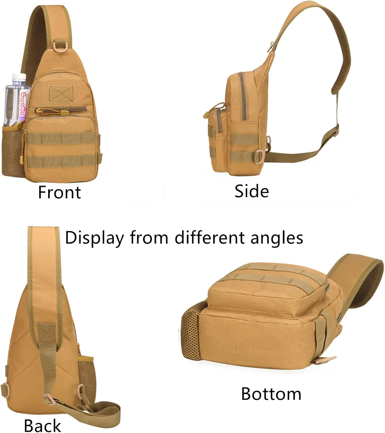 Tactical Shoulder Bag, Outdoor Sports Climbing Hiking Trekking Backpack, Men Military Hunting Fishing Molle Pack