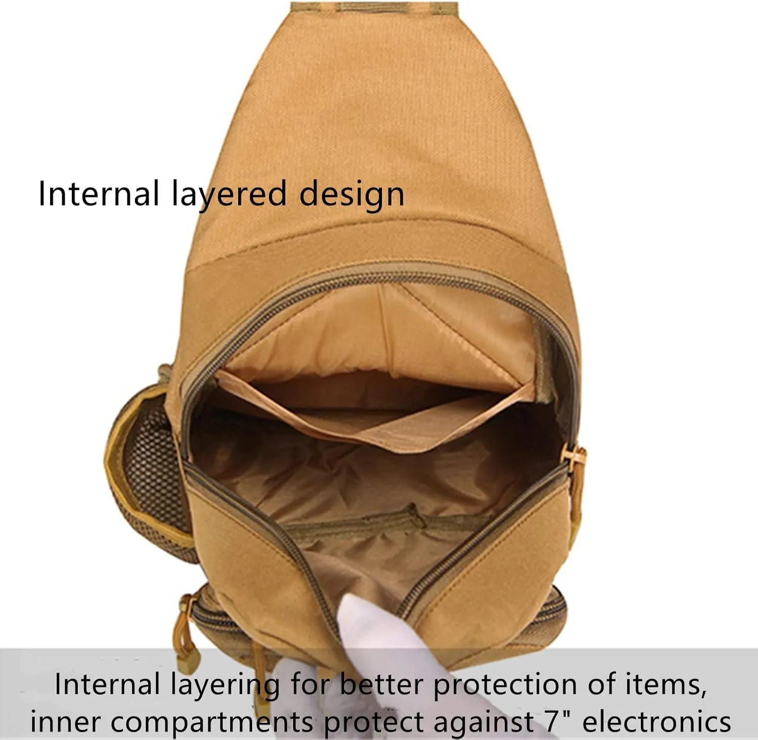 Tactical Shoulder Bag, Outdoor Sports Climbing Hiking Trekking Backpack, Men Military Hunting Fishing Molle Pack