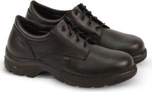 Thorogood Soft Streets Plain Toe Oxford Work Shoes for Men - Premium Black Leather with Comfort Insole and Slip-Resistant Outsole; Berry Compliant and Postal Certified
