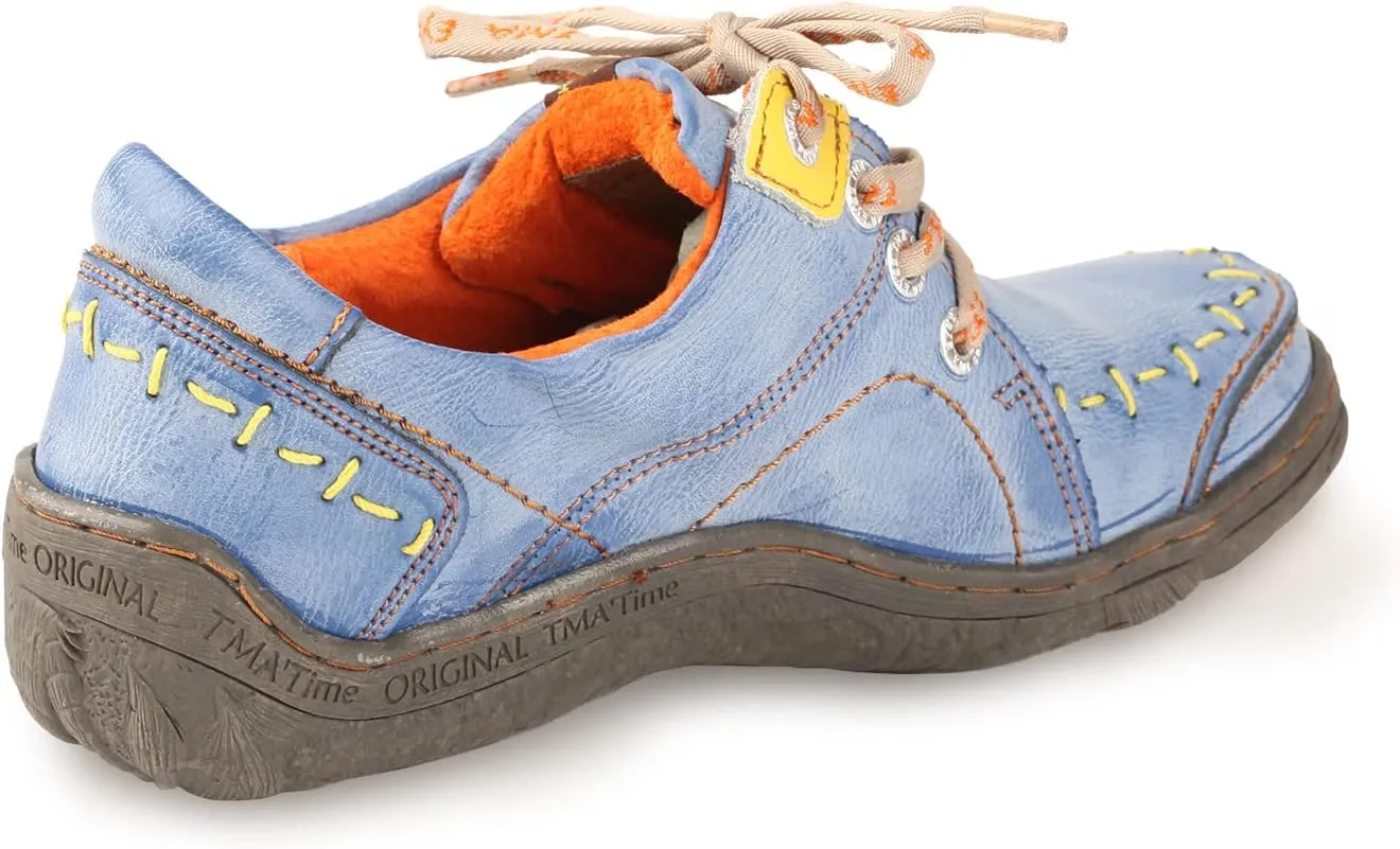 TMA EYES Hand Stitching Leather Women's Sneaker