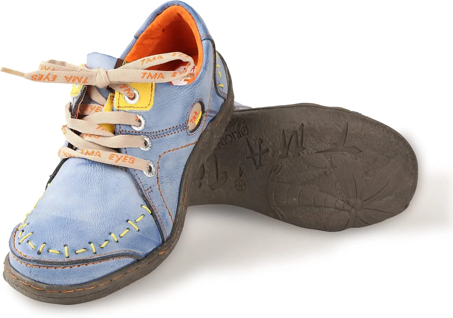 TMA EYES Hand Stitching Leather Women's Sneaker