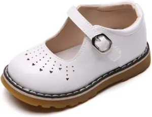 Toddler Kids' Patent Leather Mary Jane Flat Cutout Strap Dress Oxford Shoes Baby Moccasins