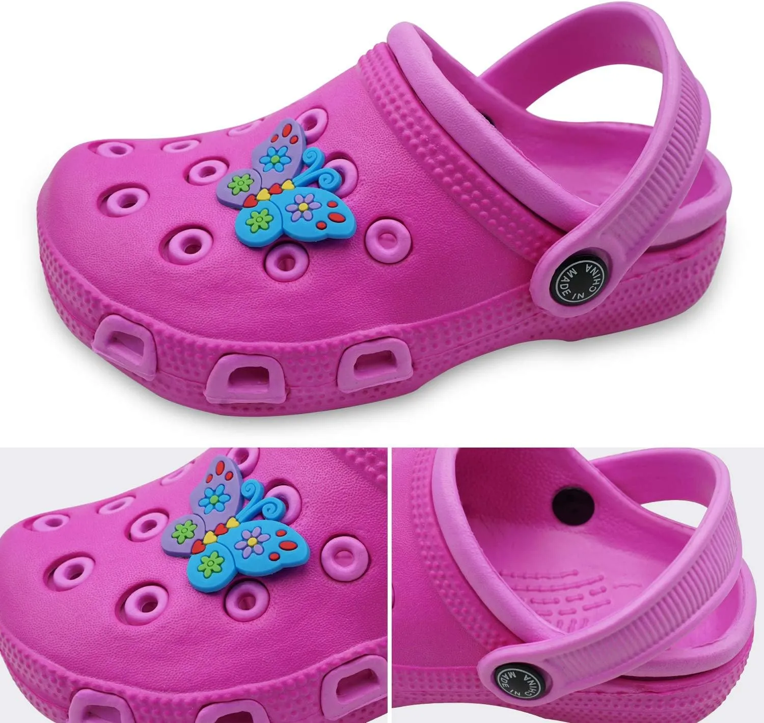 Toddler Little Kids Clogs Slippers Sandals, Non-Slip Girls Boys Clogs Slide Lightweight Garden Shoes Slip-on Beach Pool Shower Slippers